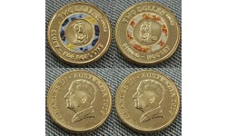 Набор из 2 монет Австралия 1 доллар 2026 г. Блуи и Бинго, Долларбакс Набор из 2 монет Австралия 1 доллар 2026 г. Блуи и Бинго, Долларбакс