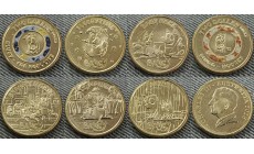 Набор из 7 монет Австралия 1 доллар 2026 г. Блуи и Бинго, Долларбакс