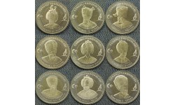 Набор из 9 монет Турция 1 лира 2025 г. Султаны Османской империи, серия №2