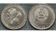 1 рубль ПМР 2025 г. Гвоздика изменчивая, серия красная книга