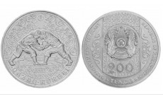 200 тенге Казахстан 2025 г. Казахская борьба