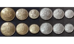 Набор из 6 монет Свазиленда 2015 г. 10,20,50 центов, 1 лилангени, 2 и 5 эмалангени