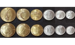 Набор из 6 монет Словении 1992-2000 гг.. 10,20,50 стотинов и 1,2,5 толаров