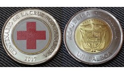 1 бальбоа Панама 2017 г. Красный крест - цветная