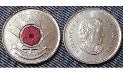 25 центов Канады 2004 г. День памяти, цветная