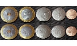 Набор из 5 монет Мавритании 2017 г. 1/5,1,5,10 и 20 угий
