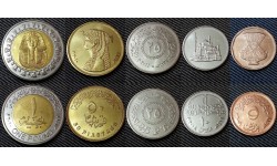 Набор из 5 монет Египт 2007-2012 гг.. 5,10,25,50 пиастров и 1 фунт