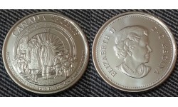 25 центов Канады 2013 г. Арктическая экспедиция - матовая
