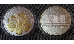 1,5 евро Австрии 2012 г. Венская филармония - серебро 999 пр.