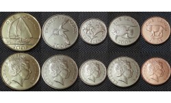 Набор из 5 монет Бермудских островов 2008 г. 1,5,10,25 центов и 1 доллар