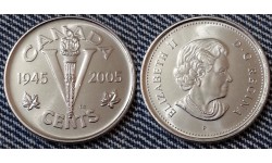 5 центов Канады 2005 г. - 60 лет окончания Второй мировой войны