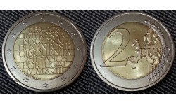 2 евро Португалия 2018 г. - 250 лет национальной типографии