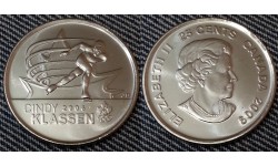 25 центов Канада 2009 г. Конькобежка Синди Классен