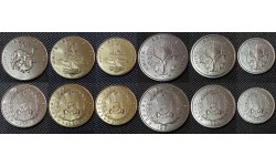 Набор из 6 монет Джибути 1991-2010 гг. 1,2,5,10,20 и 50 франков