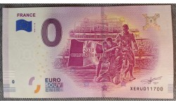 Официальная банкнота 0 евро 2018 г. Франция чемпионы мира по футболу
