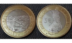  5 евро Финляндии 2018 г. морские ландшафты Хельсинки
