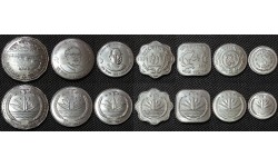 Набор из 7 монет Бангладеша 1974-2008 гг.. 1,5,10,25 пайс и 1,2,5 так
