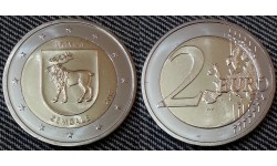2 евро Латвии 2018 год - Историческая область Земгале