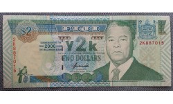 2 доллара Фиджи 2000 г. Миллениум