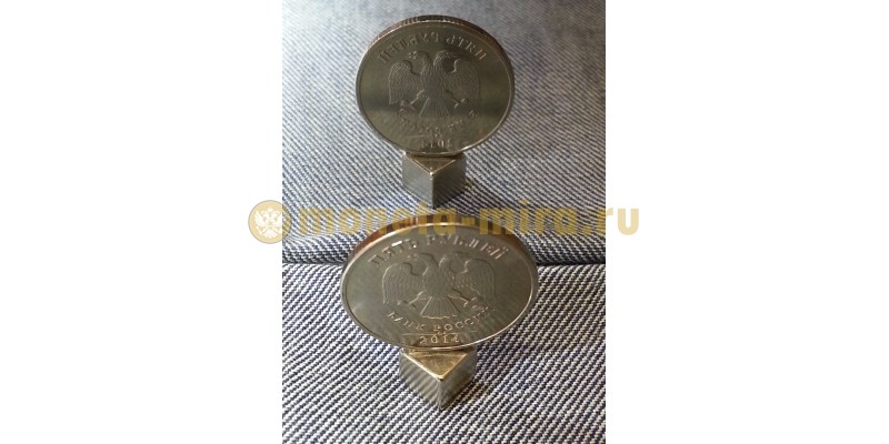 Монетный брак 5 рублей 2014 год - аверс/аверс