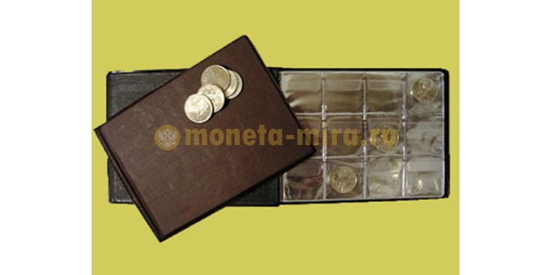 Монетник карманный на 72 монеты диаметром до 40 мм