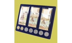 Планшет посвящённый Крыму - для 3 банкнот в чехлах и 7 монет в капсулах