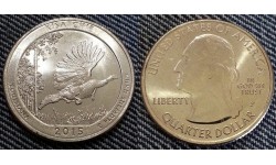 25 центов США 2015 г. Национальный парк Кисачи, №27 двор D