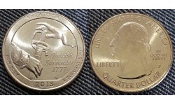 25 центов США 2015 г. Национальный парк Саратога, №30 двор D
