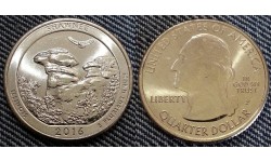 25 центов США 2016 г. Национальный парк Шони, №31 двор D