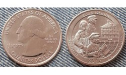 25 центов США 2017 г. Национальный монумент острова Эллис, №39 двор D