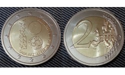 2 евро Эстония 2018 г.- 100 лет Эстонской республики