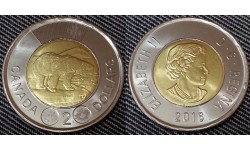 2 доллара Канады 2016 г. Полярный медведь
