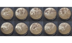 Набор из 5 монет Украины 2012 г. Чемпионат Европы по футболу 2012